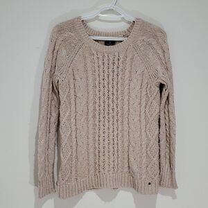 𝅺american Eagle XS pink crewneck knit sweater